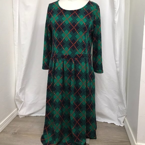 Reborn Dress Green with Navy and Red Plaid [WM XL] - Picture 1 of 16